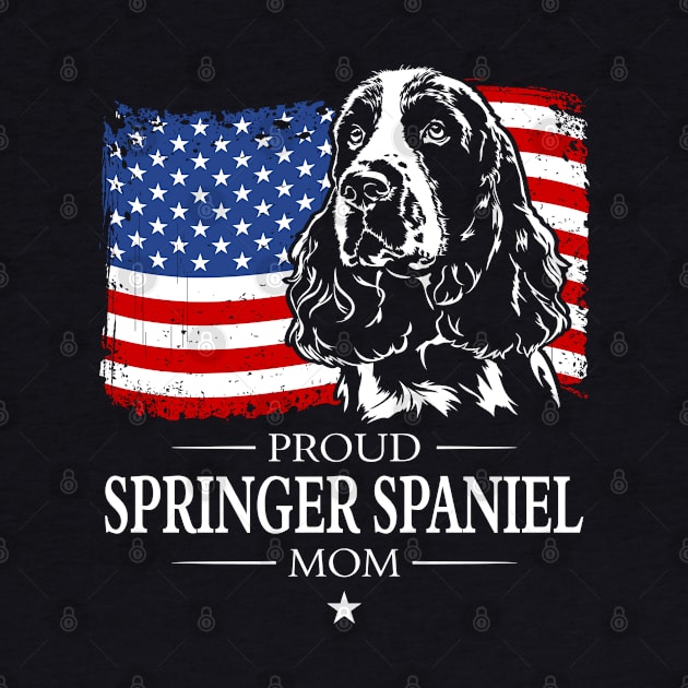 Proud Springer Spaniel Mom American Flag patriotic gift dog by wilsigns